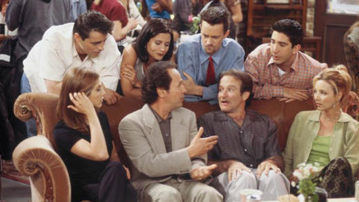 robin-williams with Friends Cast